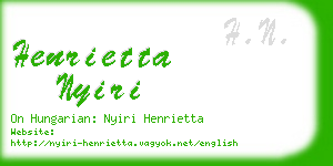 henrietta nyiri business card